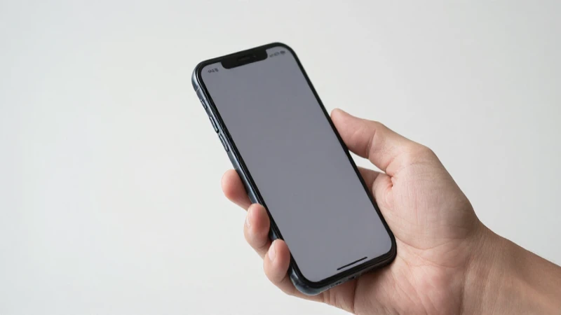 Primer plano: mano sosteniendo un iPhone