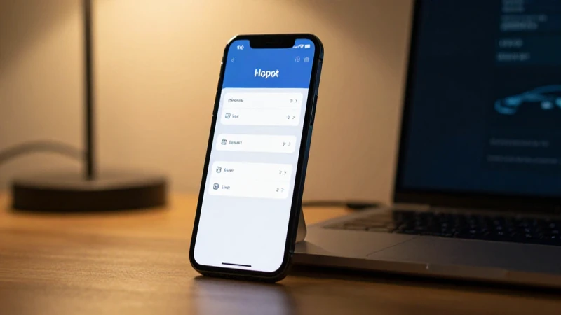 Tecnología moderna: portátil conectado a punto caliente