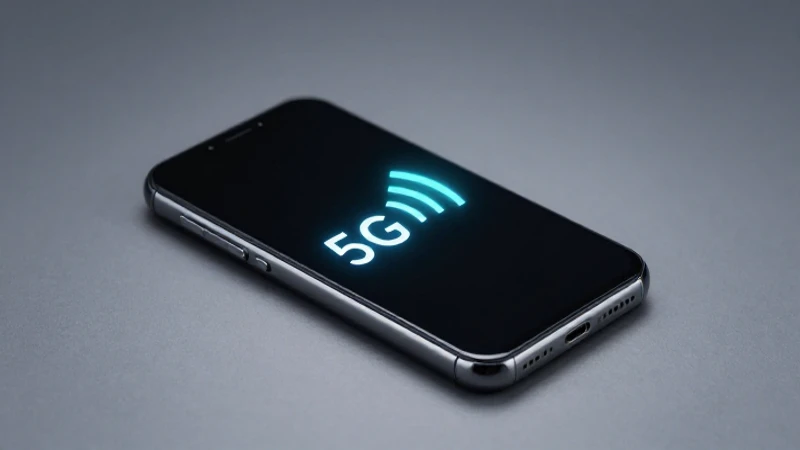 Smartphone Android con señal 5G brillante
