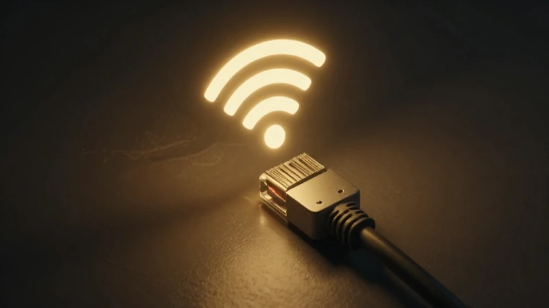 Señal Wi-Fi brillante vista aérea cinematográfica