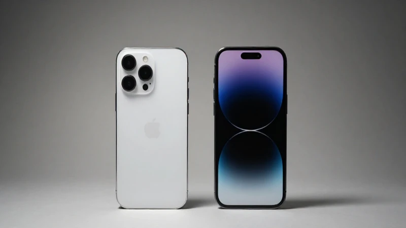 Dos teléfonos comparados con iluminación dramática