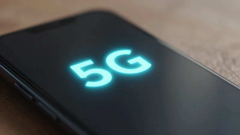 Smartphone Android con señal 5G brillante