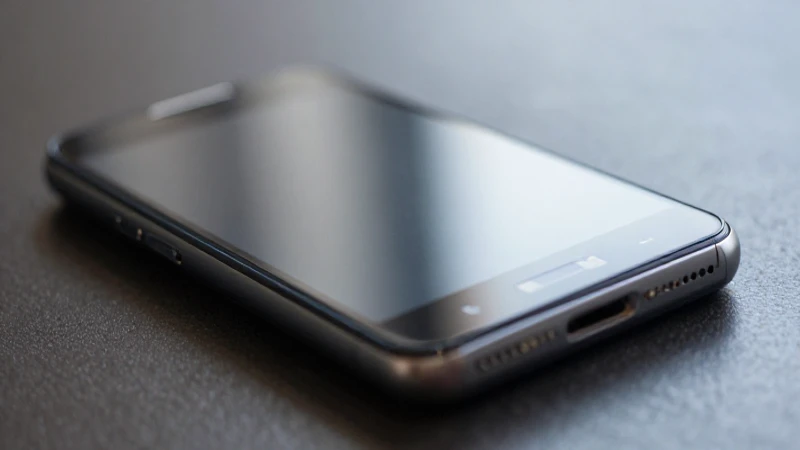 Smartphone Android difuminado con luz suave