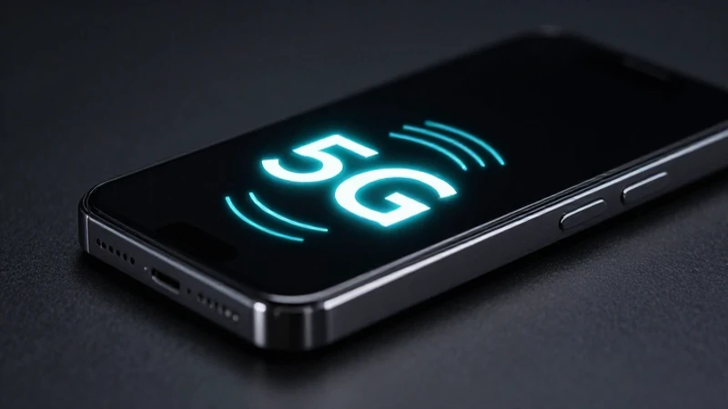 Smartphone 5G con diseño futurista y luz dramática