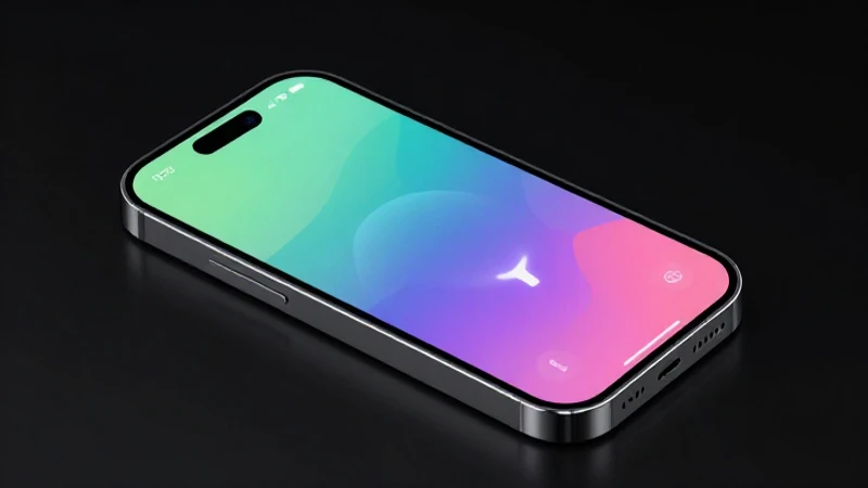 Teléfono inteligente brillante con foto vibrante