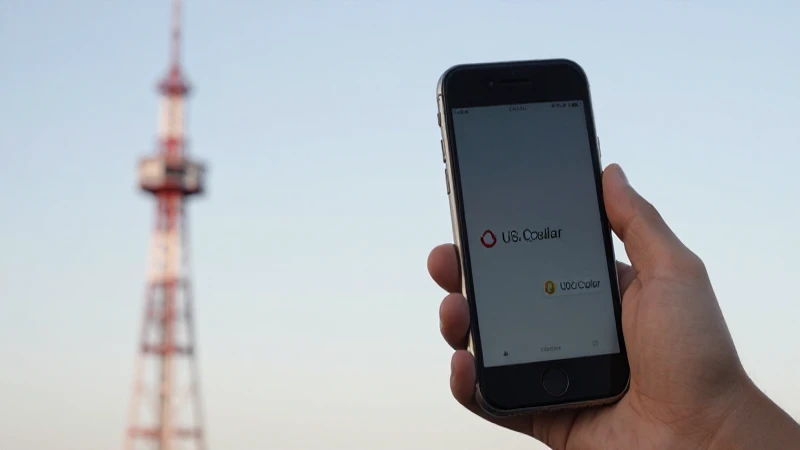 Teléfono iPhone al aire libre, difuminado