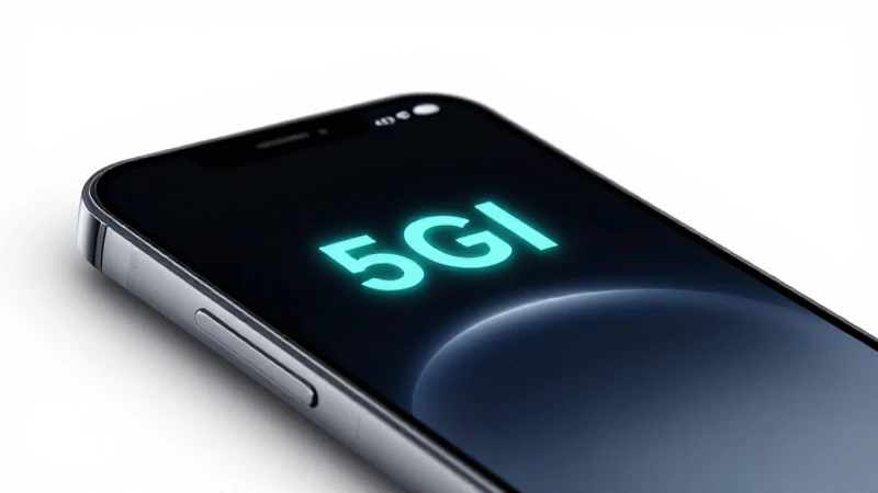Smartphone moderno con señal 5G brillante
