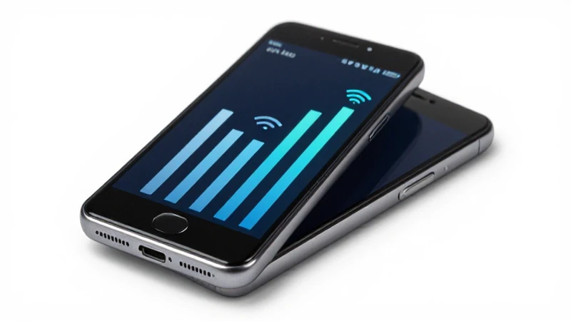 Teléfono Android iluminado con fondo desenfocado